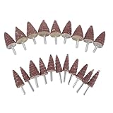 OSALADI 20 Stück Teiliges Konische Form Schleifköpfe mit Schaft Vielseitige Schleif Polierscheiben für Einfach zu Montieren und Rotierend Passend für Elektrische Schleifmaschinen