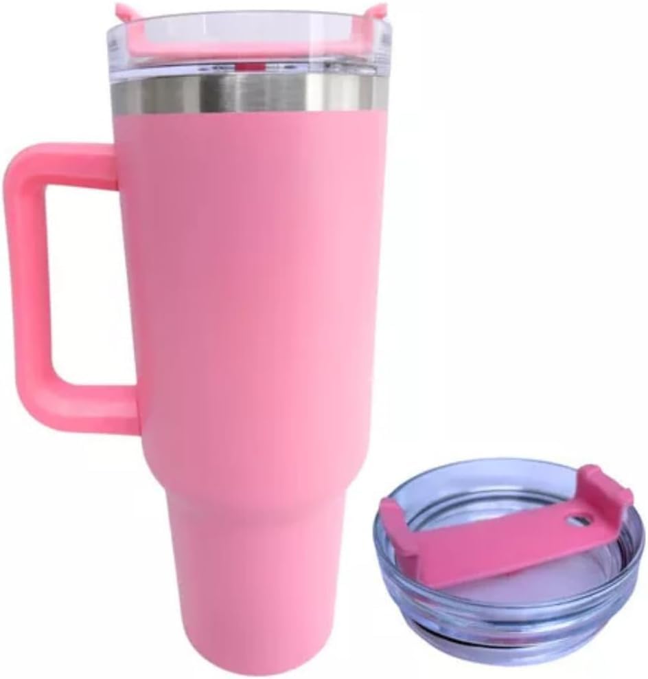 Copo Térmico 1,2L Inox Romantic Crown com Canudo e Tampa Rosa – B...