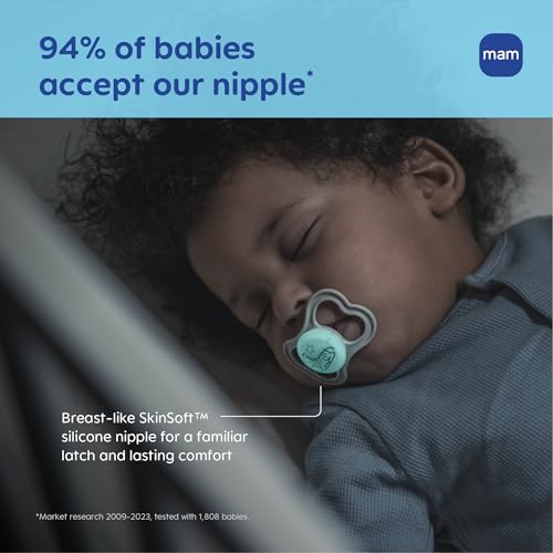 Image of MAM Air Pacifier 6-16 Months, Extra Air Flow for Sensitive Skin, 4 Pack