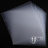 ADVcer 10 Sheets 10 Tab Clear Frosted Binder Dividers, 9.84 x 10.24 inch, Exclusive Customized Acid Free Photo Sheet Index Divider ONLY for All Series ADVcer 10x10 3-Ring Binder Photo Album Scrapbook