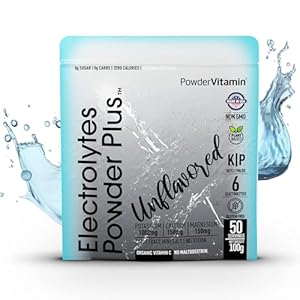 Electrolytes Powder Plus (50 Servings) Unflavored Electrolyte Powder Keto, Sugar Free, No Maltodextrin,1000mg Potassium,150mg Calcium,150mg Magnesium, Hydration Powder NO STEVIA