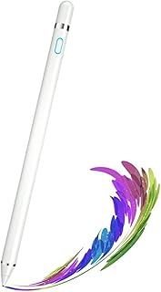Active Stylus Pens for Touch Screens,Rechargeable Fine Point Stylist Pen Pencil Compatible with i-Phone/i-Pad Pro/Mini/Air/Android and Most Capacitive Touch Screens (White)