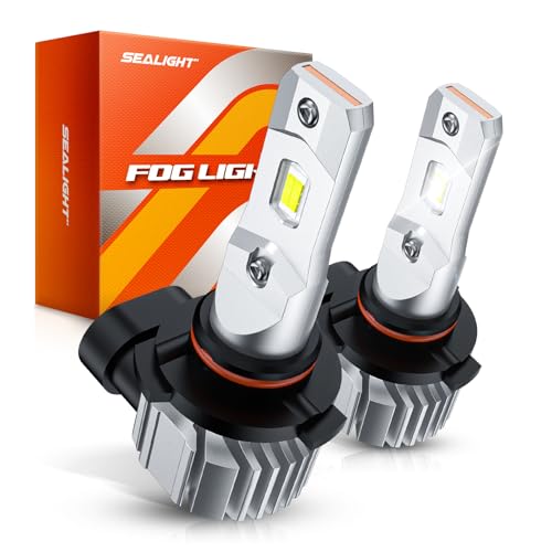 Image of SEALIGHT H10 9145 LED Fog Light Bulbs, 44000LM Super Bright 9145 9140 H10 Fog Lights LED Bulb 6500K White, Plug & Play, Canbus Ready for Cars, Trucks, SUVs, Pack of 2