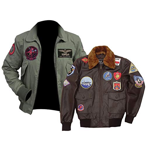 Top US Gun Air Force G1 Aviator Pilot Bomber Leather Jacket