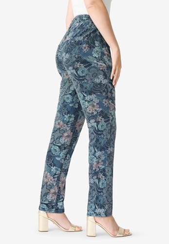 Roaman's Women's Plus Size Petite Plus Size Classic Stretch Straight Leg Jean3