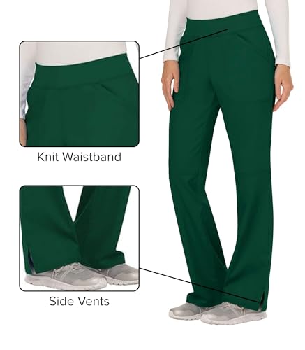 Image of Cherokee Women Scrub Pant with Straight Leg Pull-on Pant Medical Bottom with 4 Pocket & 2-Way Stretch Fabric - WW110