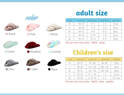 Personalized Bride Fluffy Slippers, (XS-S-N-L-XL)(Women+Kid) Custom Bridesmaid Shoes for Wedding Day, Bachelorette Party Bridal Shower Gift for Bride, Hen Fluffy Slide On Girls Night Sleepover 7