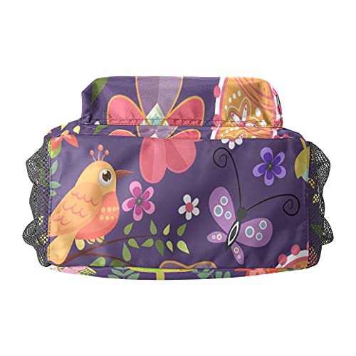Flower Bird Heart Butterfly Personalized Kids Toddler Backpack for Boys Girls ,Custom Mini School Backpack Bags Kindergarten 10(L)*4(W)*12(H) inch4