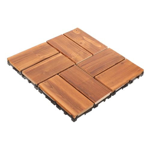 Rivestimento per pavimenti da patio: realizzato in legno e plastica, questo pavimento per balcone è durevole, resistente all'usura e pratico, piastrelle per patio ad incastro per esterni