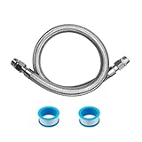 3/4' NPT Compressor Jumper Hose 40', 304 Stainless Steel Braided Flex Hose, 750°F Heat & 450 PSI Pressure Rated, 360° Rotating Fittings, Heavy-Duty Industrial Air Line Connector