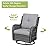 Rilyson Wicker Patio Furniture Set - 4 Piece Rattan Outdoor Sectional Conversation Sets with 2 Swivel Rocking Chairs,2 Ottomans for Porch Deck Garden(Mixed Grey/Grey)