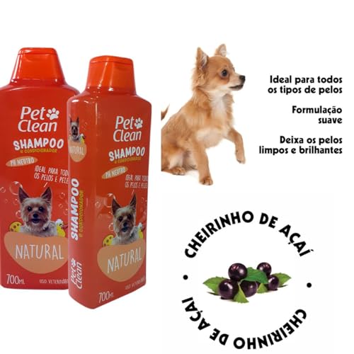 Shampoo Natural 2 em 1-700ml Pet Clean