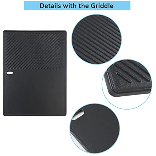 13190 Gusseisen Grillplatte für Enders Monroe pro 4 sik turbo, COLORADO 4, BOSTON 4, pro 3 sik turbo, 43CM Guss-Wende-Platte 1/2 Gussplatte für landmann triton 3 und 4 Bruleurs zubehör Ersatzteile