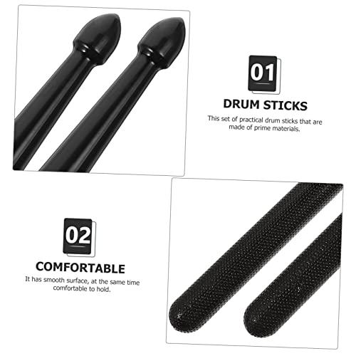 Baquetas de nailon negras 41 cm para percusión miniatura 2