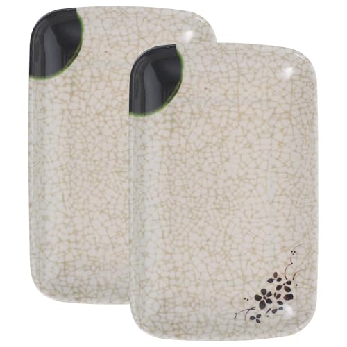 Set 2 platos sushi rectangulares melamina 8 pulg miniatura 1