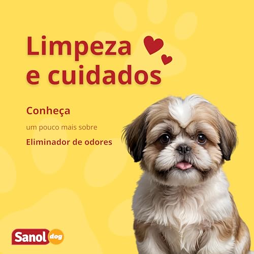 Sanol Dog Eliminador De Odores Para Cães E Gatos Citronela 2 Litros Amarelo