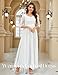 Wedtrend Elegant White Formal Gown for Bride Long Sleeve 3/4 Sleeve Bridal Shower Dress Wedding Guest Dress for Women WT0312WhiteXS