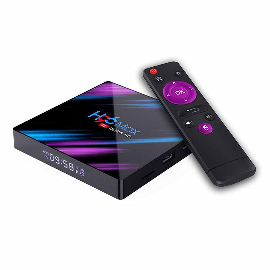 TV Box, BEONE Android 10.0 TV Box H96 MAX RK3318, RAM 4G + 16/32/64G ROM Quad-Core 6K Ultra HD/H.265 / Dual Wifi 2.4G + 5.8G / HDMI / 3D 100M Ethernet BT 5.0 Android TV Video Play Box (4G+64G)