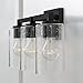 Capital Lighting 119831BI-435 Ravenwood Clear Seeded Glass Bath Vanity Wall Mount, 3-Light 300 Total Watts, 10