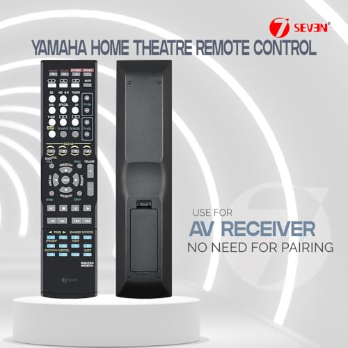 Image of 7SEVEN RAV284 Remote Control Compatible for Yamaha AV Receiver HTR-6230 HTR-6130 RX-V365 RX-V365BL RX-V363 RX-V363 RXV363BL RX V365 - WN05820EX AV Receiver Remotes