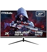 FYHXele 24 Zoll 180hz IPS Gaming Monitor, 1ms MPRT, FHD 1080P Gaming Monitor, Unterstützung 144hz/165hz/180hz, AMD Freesync Premium Display, Eye Care, DisplayPort, HDMI
