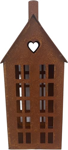 ecosoul Rustikales Gartenhaus aus Metall, Vintage Rost-Optik,...
