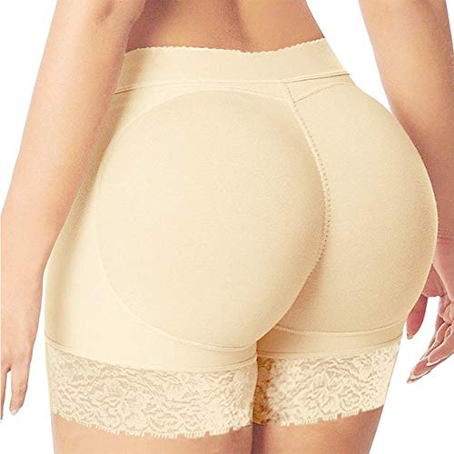 MOXIN Culotte Push Up Gainante Fesse Invisible Femme Ventre Plat Taille Haute, Rembourré Gainante Butt Lifter Remonte Fesse, Culotte Femme Sexy Panty sans Couture,Peau,XXL