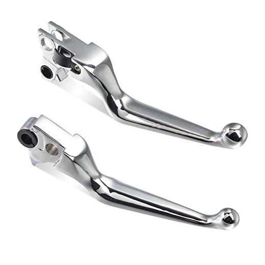 NTHREEAUTO Chrome Brake Clutch Lever Motorcycle Hand Levers Compatible with Harley Sportster 883 1200 Dyna Touring Road King Heritage Softail Fat Bob