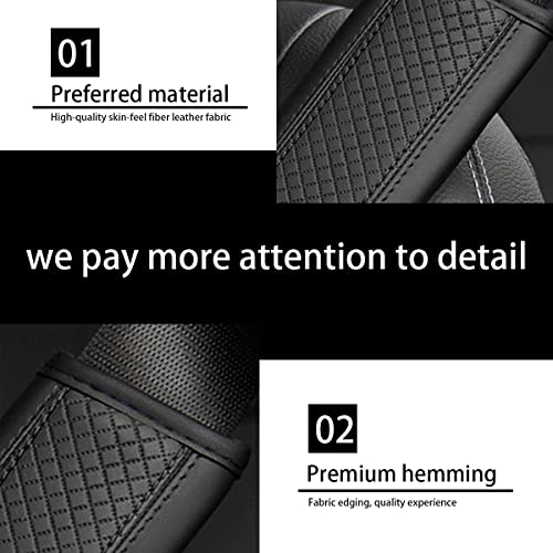 Zipelo 2Pcs Car Seat Belt Cover, Soft Shoulder Strap Covers Harness Pads, Safety Leather Seatbelt Comfort Driving Cushion Protect Your Neck And Shoulder Universal For Car, Truck, Suv (Black) #TOP2