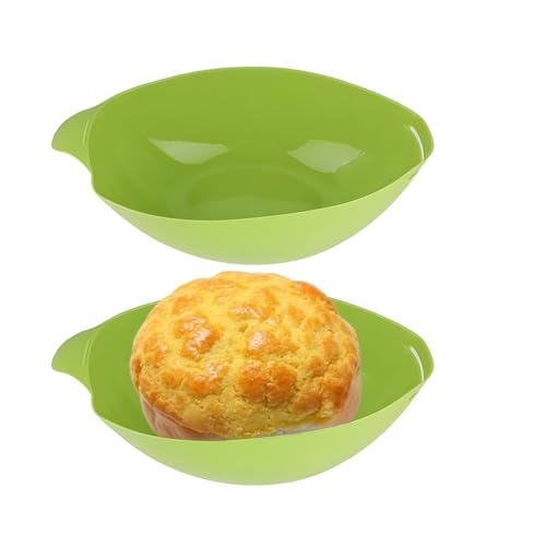 2 Piezas 3 en 1 Moldes de Pan de Silicona, Recipiente para Masa, Cesta de Fermentación y Molde de Pan en Uno, Diámetro 24,5 cm, Resistente al Calor Hasta 230 °C, para Hornear, Mezclar (Verde) (Verde)