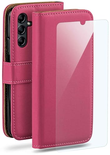 Protégez votre Samsung Galaxy A14 avec cet étui rose à clapet et film
