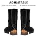 LeaSeek Leather Welding Spats - Flame and Abrasion Resistant Welding Boot Covers - Full Coverage Shoes Protectors -Adjustable Welding Gaiters