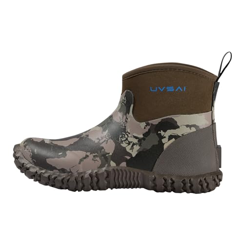 Image of Men's Waterproof 5.3-inch Ankle High Garden Shoes Rain Boots Slip-On Footwear for Gardening Farming Lawn Care Yard Work