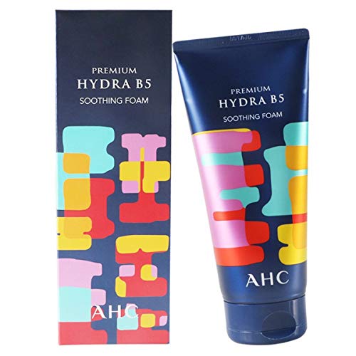 AHC PREMIUM HYDRA B5 SOOTHING FOAM CLEANSER 180ML (6 OZ), Panthenol Fills Your Skin with Moisture and Gives a Pleasantly Moistened Feeling without Tightening or Tugging