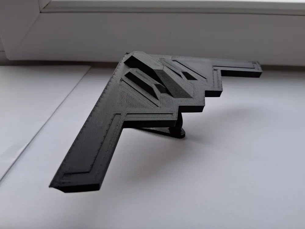 Beoals Stealth Aircraft Model, Scale Military Bomber Replica, Black, Desktop Display,Figure Toy 2
