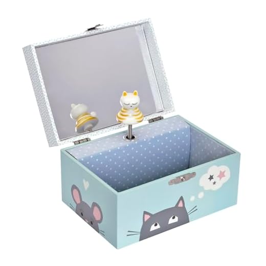 Trousselier - Cofre Musical Fosforescente Chat, Verde Celadon (S50804)