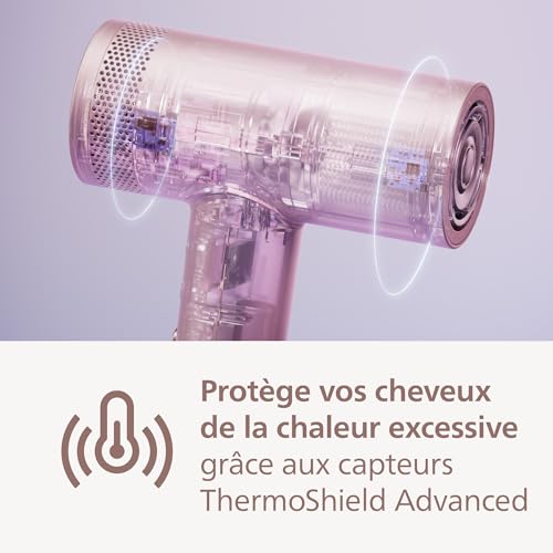 Sèche cheveux PHILIPS Série 8000 ThermoShield Advanced Champagne rosé - vue 3