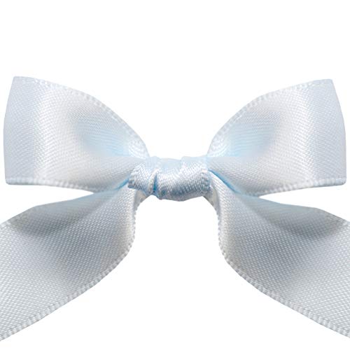 Image of Morex Ribbon 08816 /50-303 Double Face Satin Ribbon, 3 /8 inchx 50 Yd, Blue Vapor