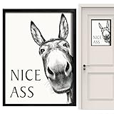 Lienzo decorativo para cuarto de baño, 30 x 40 cm, divertido humor, decoración de pared moderna, diseño original, decoración de pared para baño, salón, dormitorio, pasillo, hotel, tienda, cumpleaños