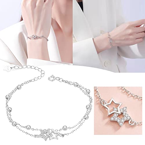 Bracelet vert cerise pour femmes en cristal mauve et perles de transfert