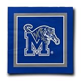 Memphis Tigers Luncheon Napkins - Officially Licensed - 12 7/8 x 12 7/8-2-Ply Thick Napkins with University Logo, 16 Pack by Westrick