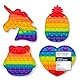 Pop on It für Kinder I Pop Bubble Fantasy 4er Geschenk Set I Wasserfeste Fidget Toys I Poppets aus hochwertigem Silikon I Antistress Spielzeug