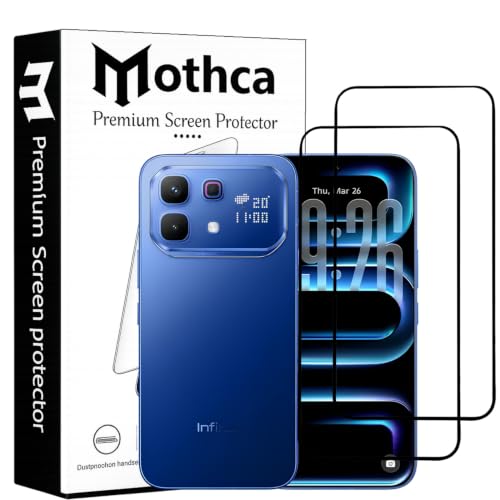 Image of Mothca Advance Military-Grade Tempered Glass Screen Protector Compatible for Infinix Note 60 Pro 5g with Edge to Edge Coverage - Case Friendly, Anti-Scratch & Bubble-Free Installation Kit (Pack of 2)