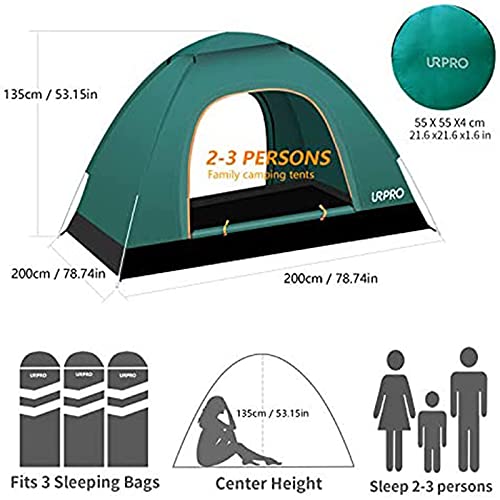 Carpa Instantánea Pop-up para Camping 3 Personas Ligera miniatura 4