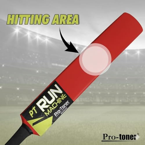 Image of Protoner Wooden Metallic Cricket bat for Tennis bat Play (Red, No.5,Age8+(31inch))
