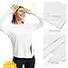 Rdruko Women's Sun Shirt Long Sleeve UPF 50+ UV Rash Guard Workout Outdoor Gym Hiking Tops with Thumbholes, White, S