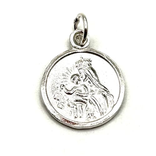 MASBARATA ESCAPULARIO VIRGEN DEL CARMEN Y SAGRADO CORAZON EN PLATA DE LEY