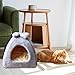 HDBHSBE 35x35cm Soft Warm Cat Cave with Bow Removable Foldable Washable Cat Cave for Cats and Small Dogs.Indoor beds..Houses for Interior..Bed for