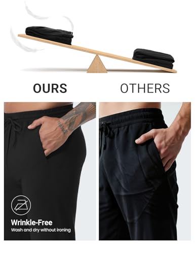 Men's Sweatpants, TriProof Stretch Track Pants Men with Zipper Pocket Drawstring Joggers for Men Lightweight Pants4