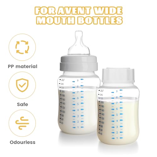 Reiseflaschenverschlüsse,Babyflaschenverschlüsse für Avent Flaschen,Ersatzflaschenverschlüsse für Babyflaschen mit Dichtungsring,Reiseflaschenverschlüsse angepasst Avent (5cm, Stück, 6)